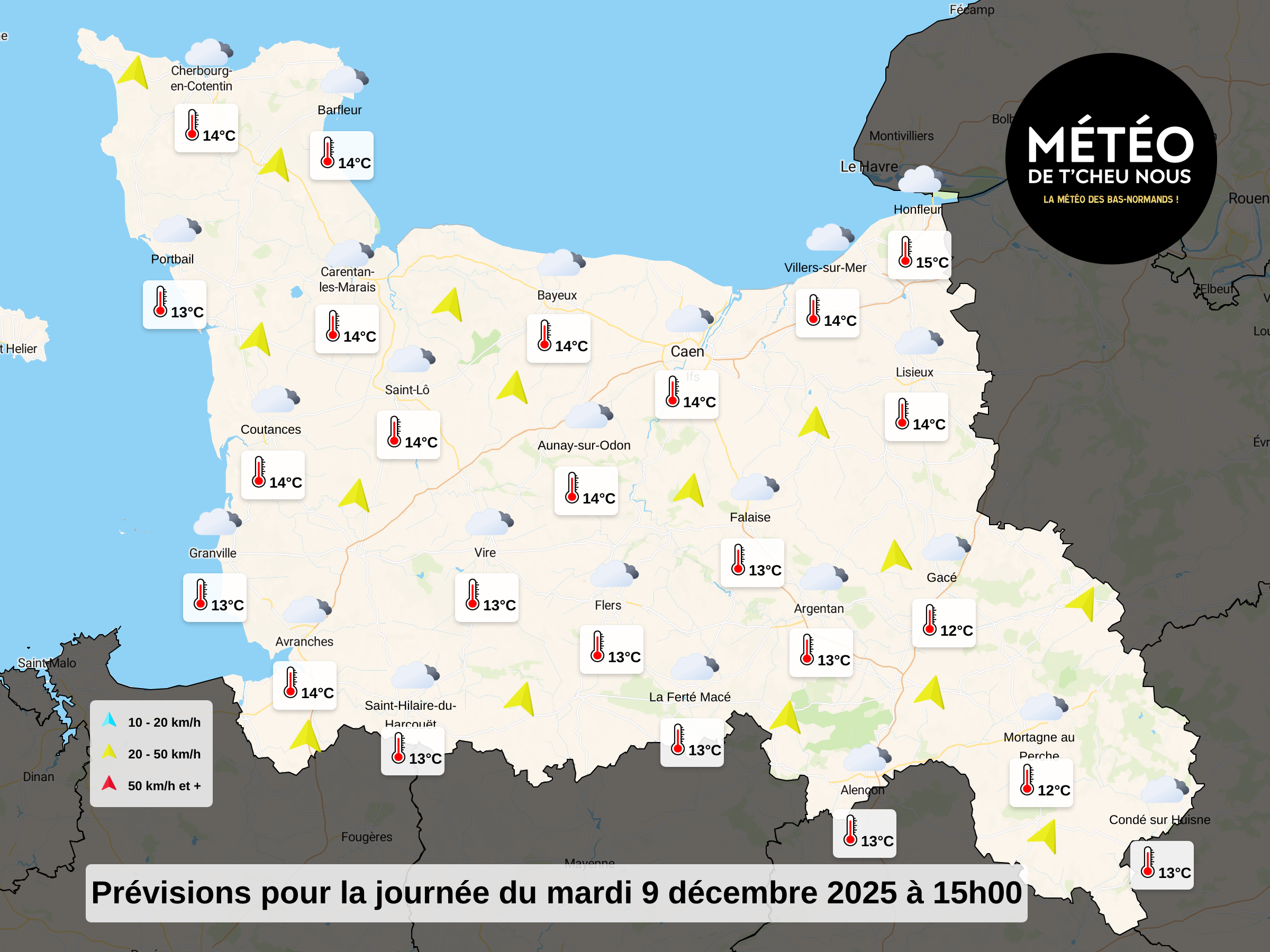 Prévisions Après-midi